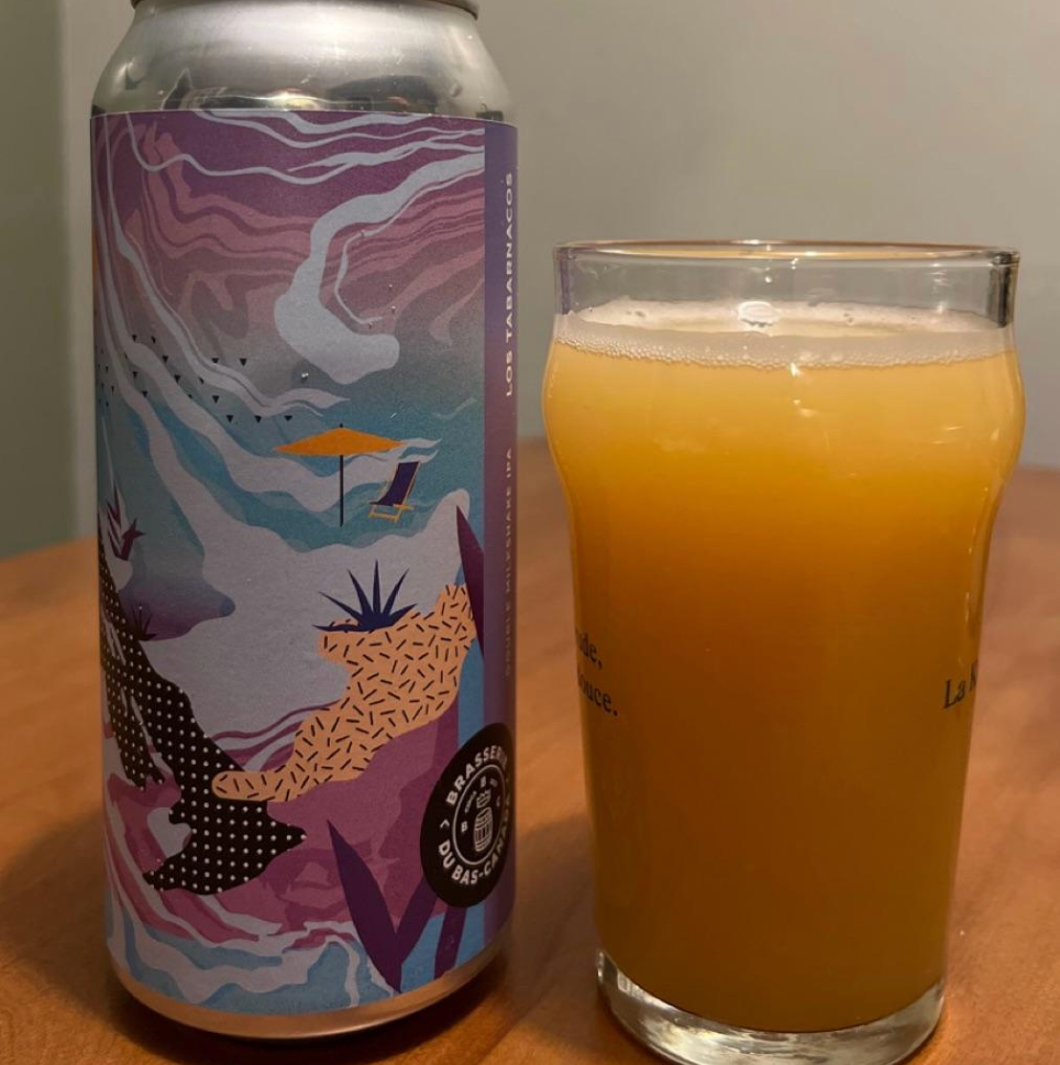 Brasserie du Bas-Canada – Double Los Tabarnacos: Mangue
ABV: 8,0 % | Stil: Imperial / Double Milkshake IPA | Untappd: 4,35

En fyldig og frugtdrevet milkshake-DIPA fra Bas-Canada. Øllen er brygget med Citra og Mosaic samt mango-puré og kokos, hvilket giver en tropisk og cremet IPA med tydelig smoothie-karakter.