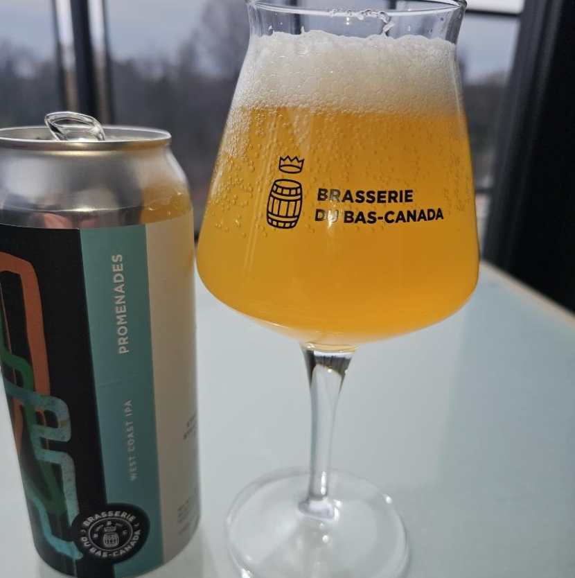 Brasserie du Bas-Canada – Promenades

ABV: 7,2 % | Stil: West Coast IPA (Neo-West Coast) | Untappd: 4,05

En collab med Yakima Chief Hops, hvor Bas-Canada går væk fra haze og over i en moderne Neo-West Coast IPA. Stadig aromatisk, men med mere bitterhed og tørhed.&nbsp;