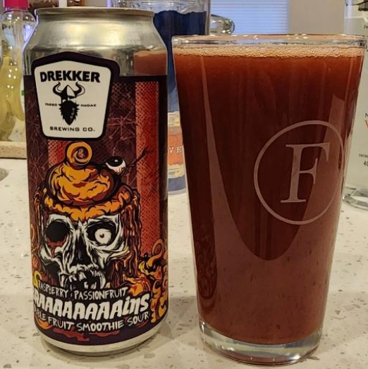 Drekker Brewing Company – Braaaaaaaains: Raspberry & Passionfruit

ABV: 6,5 % | Stil: Sour – Smoothie / Pastry | Untappd: 4,20

En klassisk Braaaaaaaains smoothie sour fra Drekker, spækket med hindbær og passionsfrugt samt deres velkendte “smoothie treatment” med laktose, vanilje og salt. Resultatet er tæt, frugtigt og klart dessertorienteret.