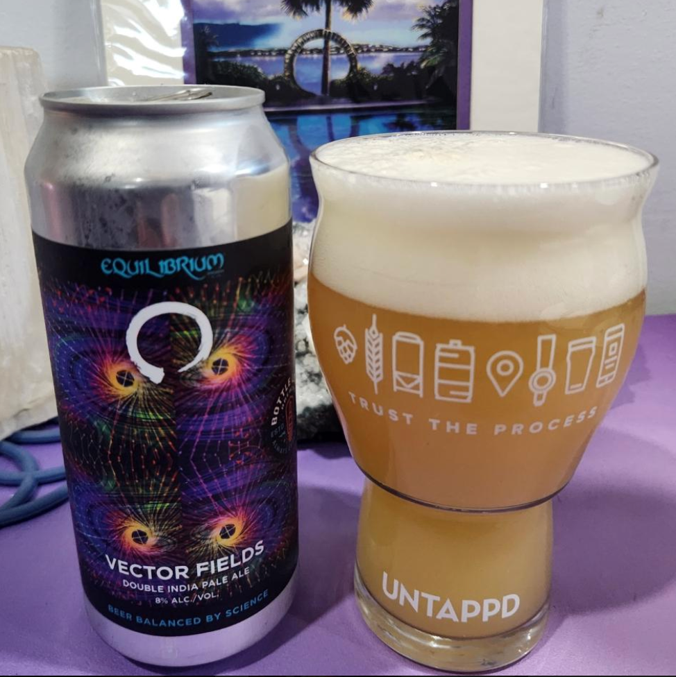 Equilibrium Brewery x Bottle Logic Brewing – Vector Fields

ABV: 8,0 % | Stil: Imperial / Double New England IPA | Untappd: 4,11

En collab mellem Equilibrium og Bottle Logic, hvor de bygger en klassisk EQ DIPA. Tung, “saturated” og med fokus på flow og mundfølelse fremfor bitterhed.