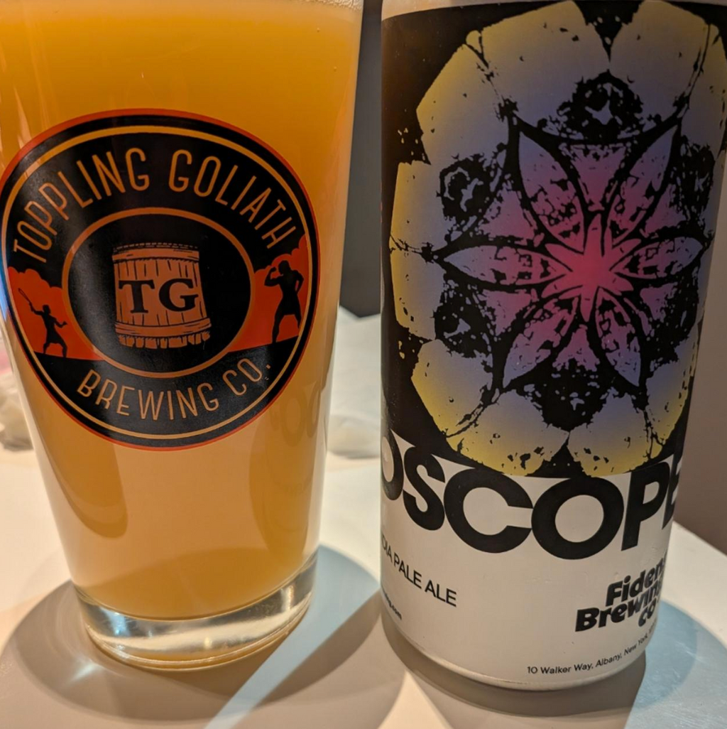 Fidens Brewing Co. – Kaleidoscope

ABV: 8,1 % | Stil: Imperial / Double New England IPA | Untappd: 4,41

En klassisk og meget velrenommeret Fidens-DIPA, hvor bryggeriet viser deres styrke i rene, frugtdrevne humleprofiler. Øllen er brygget med Citra, New Zealand Cascade og Nelson Sauvin, som giver en kompleks kombination af tropisk frugt, citrus og vinøse nuancer.