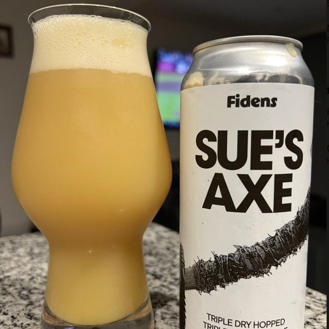 Fidens Brewing Co. x Toppling Goliath – Sue’s Axe

ABV: 10,0 % | Stil: Triple New England / Hazy IPA | Untappd: 4,42

En massiv TDH Triple NEIPA fra Fidens Brewing Co., brygget i samarbejde med Toppling Goliath Brewing Co.

Øllen er brygget med Citra samt Krush (T90 & Cryo) i en triple dry-hopped udgave, hvilket giver en ekstremt intens og frugtdrevet humleprofil
