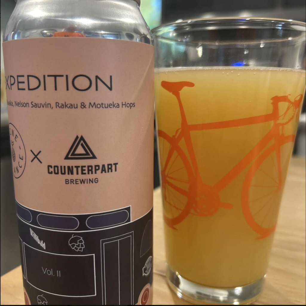 Fine Balance Brewing – Expedition (Vol. II)

ABV: 11,9 % | Stil: IPA – Quadruple | Untappd: 4,35

En voldsom quadruple IPA brygget i samarbejde med Counterpart Brewing. En klassisk “over the top” hazy 4X IPA med massiv humlemætning, høj alkohol og en tæt, cremet krop.