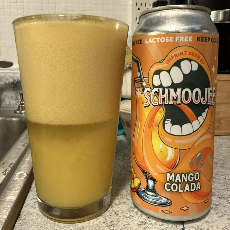 Imprint Beer Co – Schmoojee Mango Colada
ABV: 6,1 % | Untappd: 4,40

Schmoojee Mango Colada er en luksuriøs, tropisk smoothie sour hvor frisk mango, cremet kokos og syrlig frugt smelter sammen i en fuldendt, drikkevenlig oplevelse.