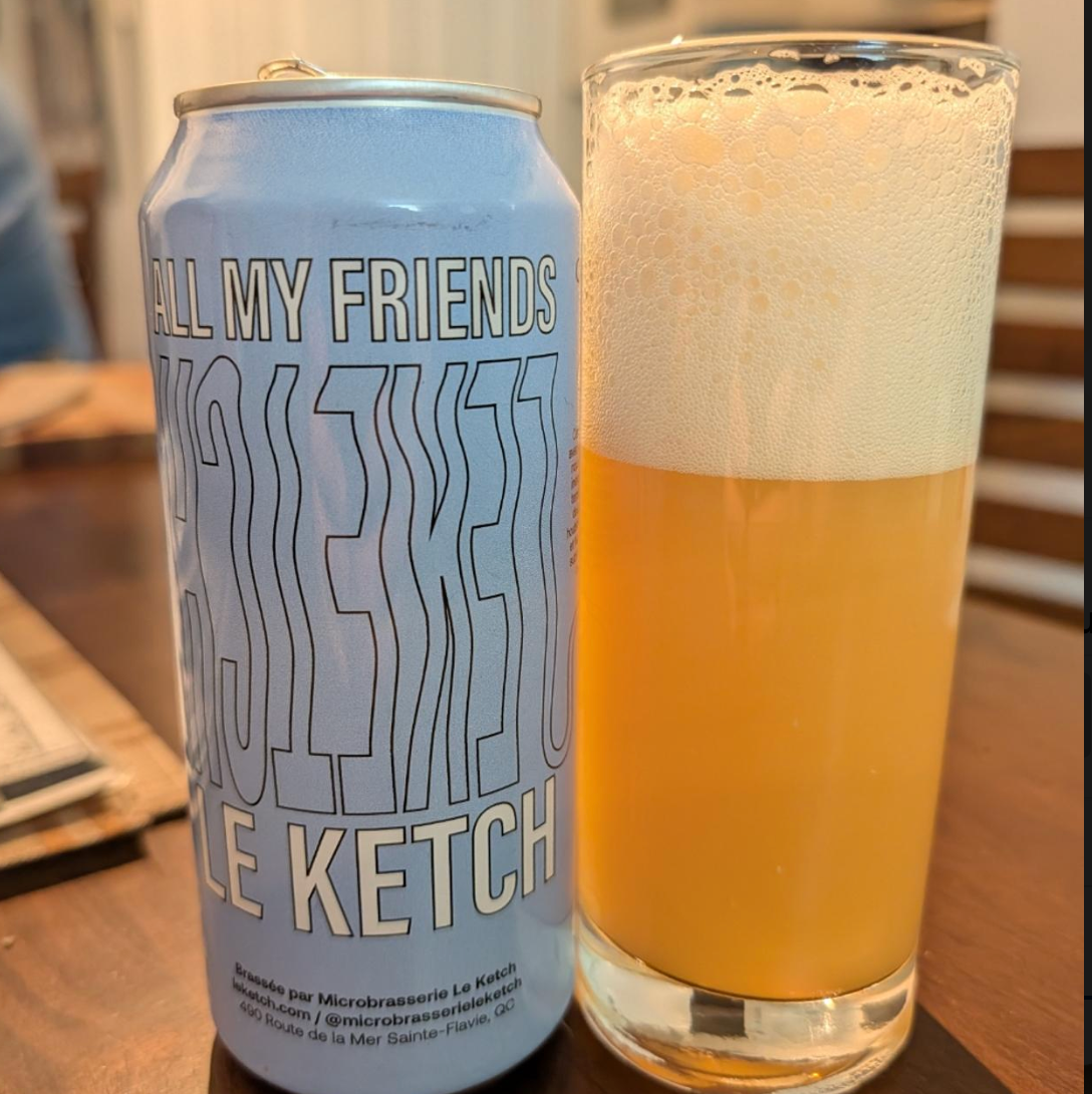 Le Ketch x All My Friends Beer Co. – Capitaine Terps

ABV: 8 % | Stil: Double New England IPA | Untappd: 4,17

Capitaine Terps er et samarbejde mellem canadiske Le Ketch og All My Friends Beer Co. Bryggerierne har kombineret deres passion for moderne hazy IPA'er med et strejf af Blackberry Kush-terpener, som giver øllen en ekstra aromatisk dimension. Sammen med Citra og Eggers Special (en særlig Riwaka-selektion) får man en intens og silkeblød Double IPA med masser af tropisk frugt og en karakteristisk urte