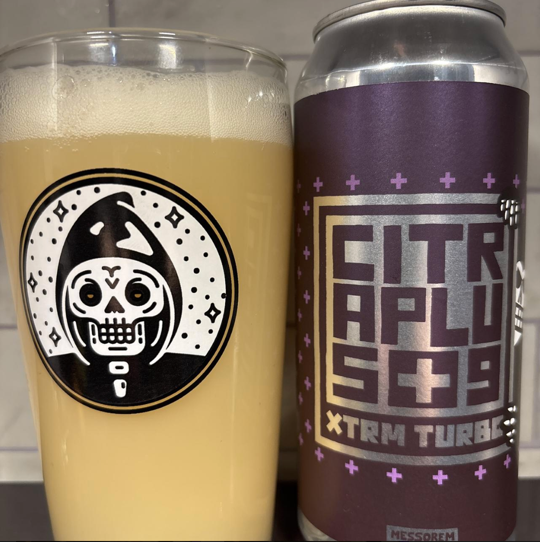 Messorem – CitraPlus9 XTRM Turbo
ABV: 6,6 % | Stil: New England / Hazy IPA | Untappd: 4,22

En kraftfuld og aromatisk dobbelt NEIPA, hvor massiv brug af Citra-humle giver fokus på tropisk frugt, saftighed og humleintensitet i hver tår.