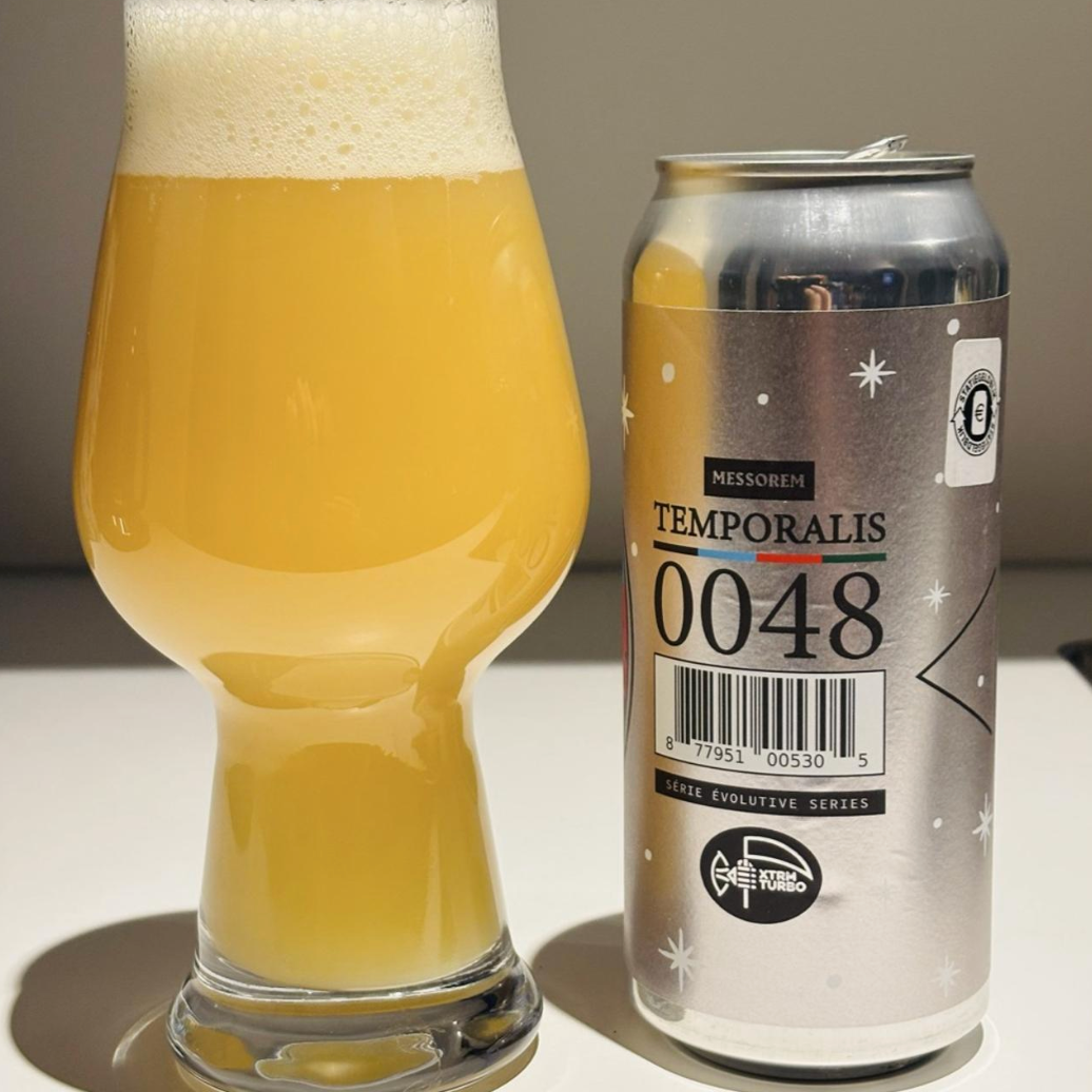 Messorem – Temporalis #0048
ABV: 10,0 % | Stil: Triple New England / Hazy IPA | Untappd: 4,42

En massiv og aromatisk TIPA fra Messorem, hvor moderne humlesorter skaber et intenst frugtdrevet udtryk med stor dybde og en silkeblød mundfølelse.