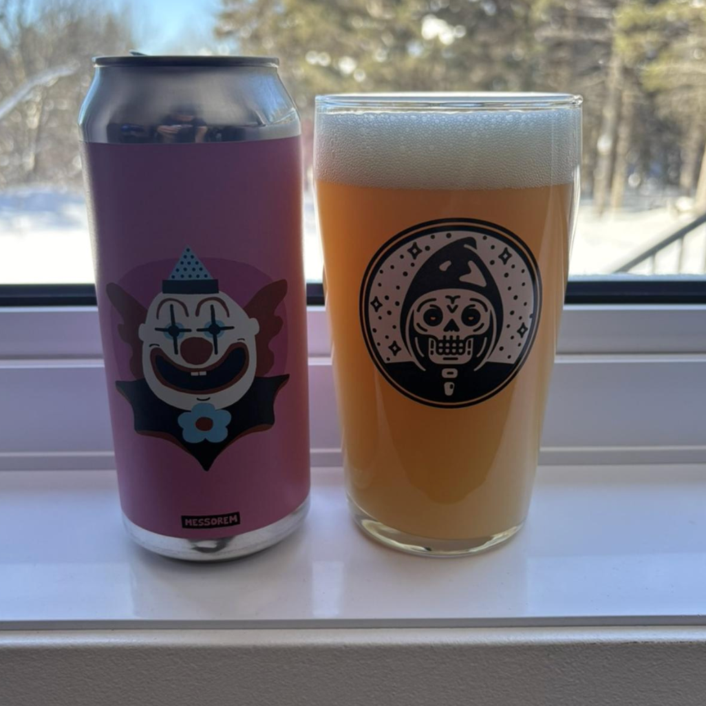 Messorem x Inner Voice Brewing – What Are You Afraid Of (CDN v.03)
ABV: 8,1 % | Stil: Imperial / Double New England / Hazy IPA | Untappd: 4,32

En saftig og aromatisk double NEIPA skabt i samarbejde mellem Messorem og Inner Voice Brewing, hvor tropisk humle, frugtighed og en rund krop går op i en højere enhed.