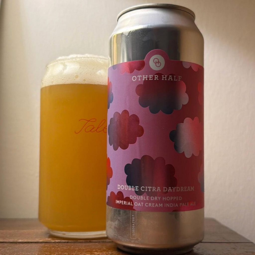 Other Half Brewing Co – Double Citra Daydream
ABV: 8,5 % | Stil: Double New England / Hazy IPA | Untappd: 4,42

En saftig og aromatisk double NEIPA fra Other Half, hvor masser af Citra-humle og en cremet base skaber et tropisk og blødt udtryk med frugt og friskhed i fokus.