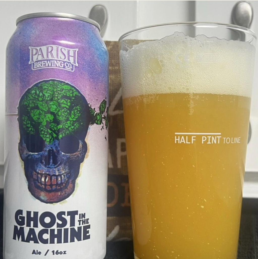Parish Brewing Co – Ghost in the Machine
ABV: 8,0 % | Stil: Double New England / Hazy IPA | Untappd: 4,21

En saftig og humletung DIPA, hvor Parish rammer deres signatur: masser af aroma, stor frugt og en tydelig, men velstyret bitterhed.