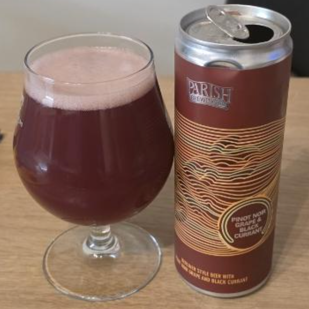 Parish Brewing Co – Sips: Pinot Noir Grape & Black Currant
ABV: 4,8 % | Stil: Fruited Berliner Weisse | Untappd: 4,04

En let og elegant frugt-inspireret Berliner Weisse, hvor vinøse druer og mørke bær mødes i et frisk, syrligt og meget drikbart udtryk.