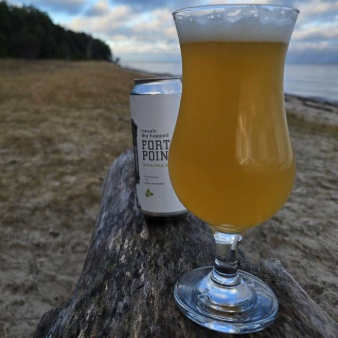 Trillium Brewing Company – Mosaic Dry Hopped Fort Point
ABV: 6,6 % | Stil: IPA / Hazy Pale Ale | Untappd: 4,35

Mosaic Dry Hopped Fort Point er en frugtig og aromatisk pale ale/IPA, hvor Mosaic-humlens karakter træder klart frem og løfter den klassiske Fort Point-base med ekstra intensitet og saftighed.