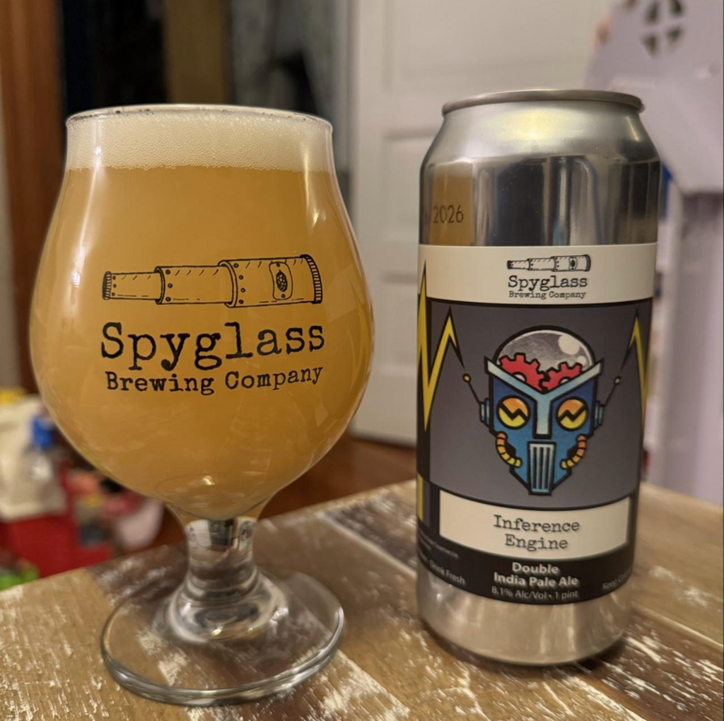 Spyglass Brewing Company – Inference Engine

ABV: 8,1 % | Stil: New England / Hazy Double IPA | Untappd: 4,22

En moderne DIPA fra Spyglass, dobbelt tørhumlet med Citra, Motueka samt Citra Incognito og Motueka hop kief. Den rammer en klassisk hazy profil med både citrus, tropisk frugt og en let NZ-kant.