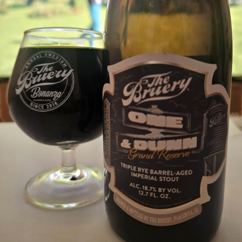 The Bruery – One & Dunn Grand Reserve

ABV: 18,7 % | Stil: Triple Rye Barrel-Aged Imperial Stout | Untappd: 4,62

En ekstrem barrel aged imperial stout, hvor tid, fad og rå styrke får lov at dominere lagret over flere år på forskellige rye- og bourbonfade for maksimal dybde.