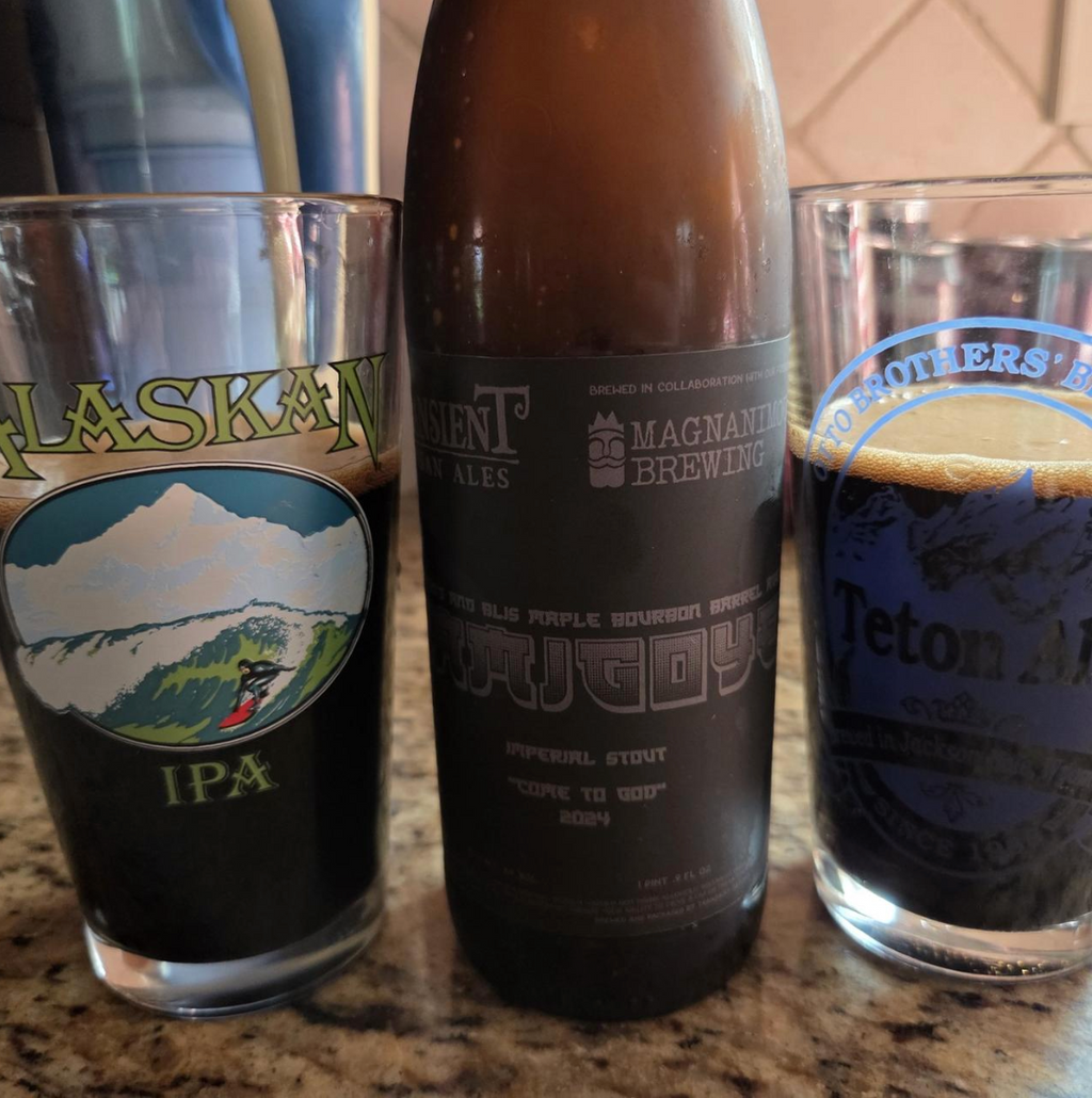 Transient Artisan Ales – Kamigoye

ABV: 13,0 % | Stil: Stout – Imperial / Double (Barrel Aged) | Untappd: 4,28

En fadlagret imperial stout fra Transient lagret på bourbonfade (bl.a. Weller). Den holder sig i den klassiske, ikke-pastry ende med fokus på malt, fad og dybde fremfor tilsætninger.